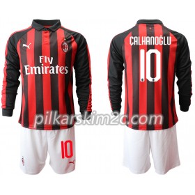 Koszulka AC Milan CALHANOGLU 10 Dziecięca Główna 2018-2019 - Koszulki Piłkarskie(L/S)